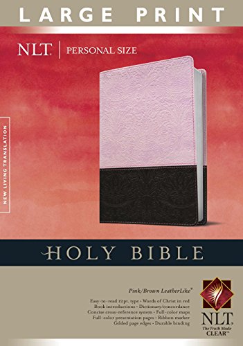 Personal Size Bible-NLT-Large Print: New Living Translation Pink / Brown TuTone LeatherLike Personal Size (Personal Size Lp: NLTse) von Tyndale House Publishers